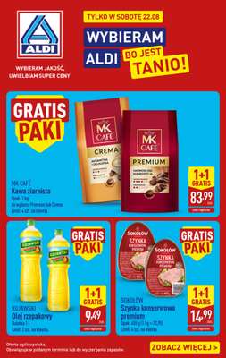 Aldi - gazetka promocyjna Najlepsze oferty na sobotę w Aldi! od soboty 22.08 do soboty 22.08