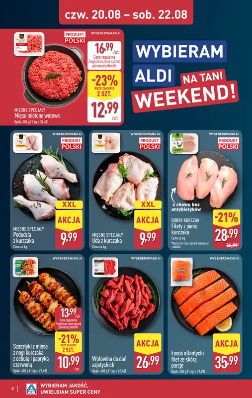 Aldi - gazetka promocyjna Weekend super cen w Aldi! od czwartku 20.08 do soboty 22.08 - strona 8