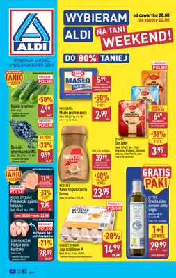 Aldi - gazetka promocyjna Weekend super cen w Aldi! od czwartku 20.08 do soboty 22.08