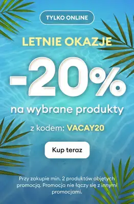 Sinsay - gazetka promocyjna LETNIE OKAZJE: -20% na wybrane produkty przy zakupie min. 2 szt. od czwartku 13.08 do poniedziałku 17.08