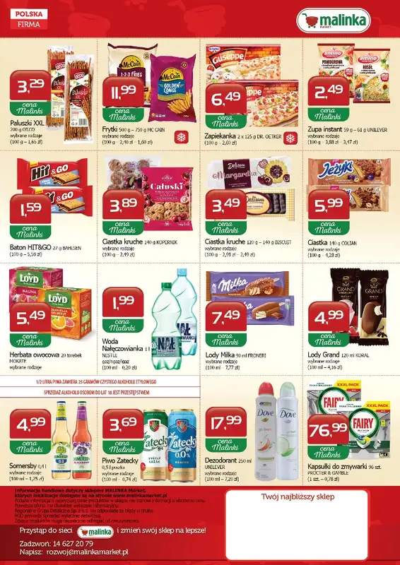 MALINKA - gazetka promocyjna Gazetka od czwartku 13.08 do środy 26.08 - strona 2