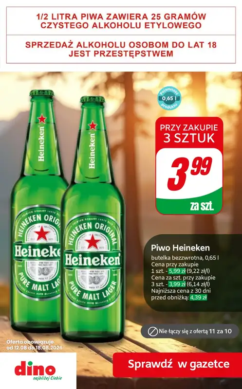 Dino - gazetka promocyjna Super promocje na piwo! od piątku 14.08 do wtorku 18.08 - strona 2