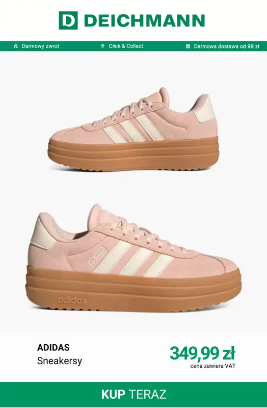 Deichmann - gazetka promocyjna Sneakersy na platformie od soboty 15.08  - strona 7