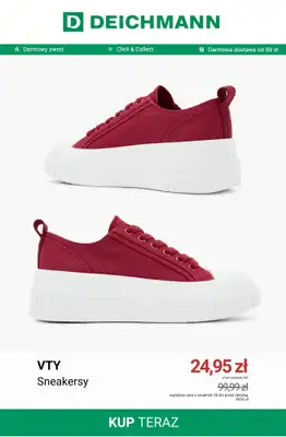 Deichmann - gazetka promocyjna Sneakersy na platformie od soboty 15.08  - strona 4