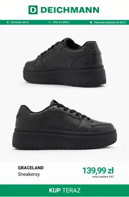 Deichmann - gazetka promocyjna Sneakersy na platformie od soboty 15.08  - strona 8