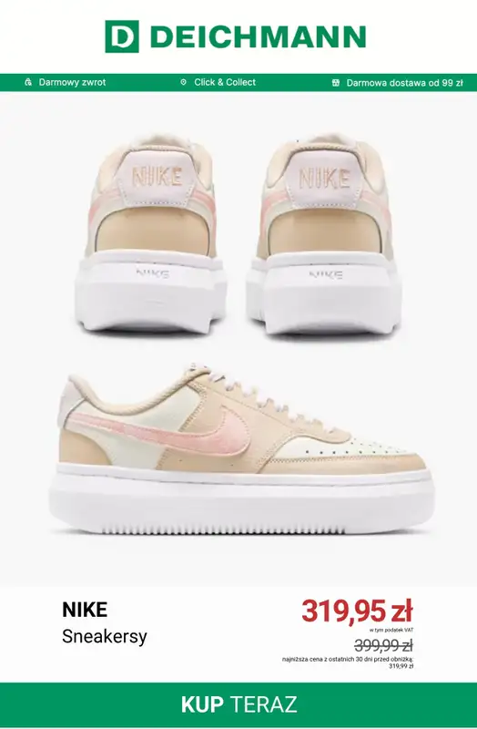 Deichmann - gazetka promocyjna Sneakersy na platformie od soboty 15.08  - strona 3