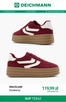 Deichmann - gazetka promocyjna Sneakersy na platformie od soboty 15.08  - strona 6