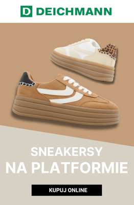 Deichmann - gazetka promocyjna Sneakersy na platformie od soboty 15.08 
