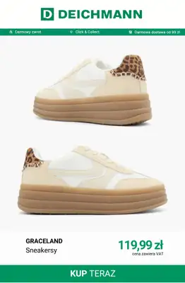 Deichmann - gazetka promocyjna Sneakersy na platformie od soboty 15.08  - strona 9