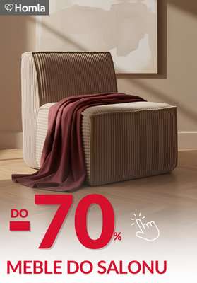 Homla - gazetka promocyjna Do -70% meble do salonu od soboty 15.08 