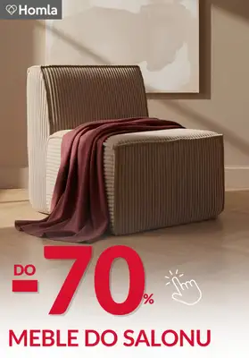 Homla - gazetka promocyjna Do -70% meble do salonu od soboty 15.08 