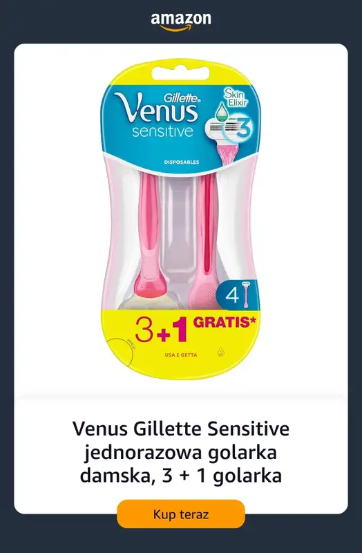 Amazon - gazetka promocyjna Jednorazowe maszynki do golenia od piątku 14.08  - strona 4