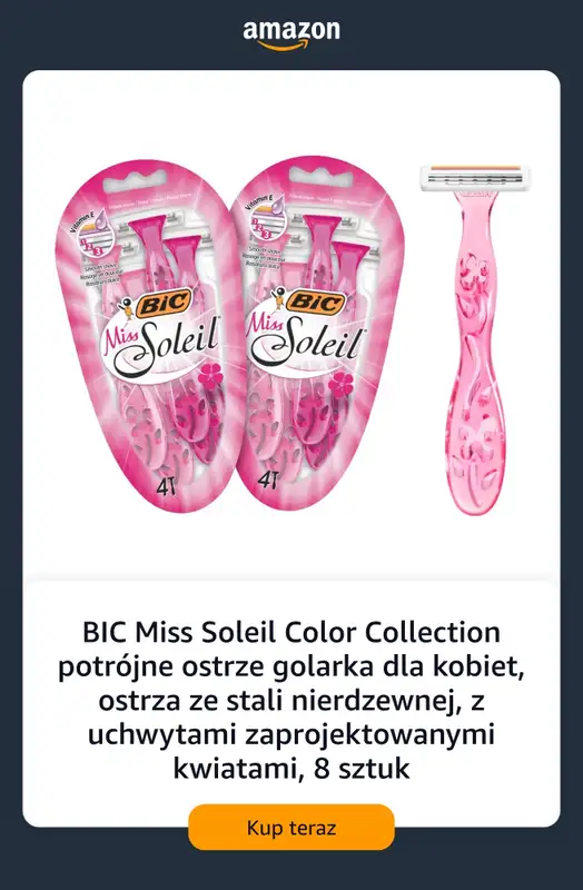 Amazon - gazetka promocyjna Jednorazowe maszynki do golenia od piątku 14.08  - strona 6