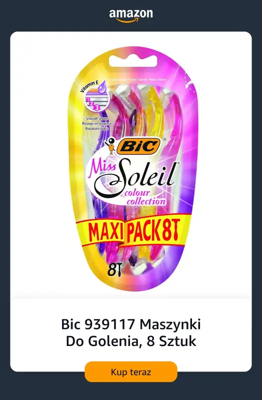 Amazon - gazetka promocyjna Jednorazowe maszynki do golenia od piątku 14.08  - strona 2