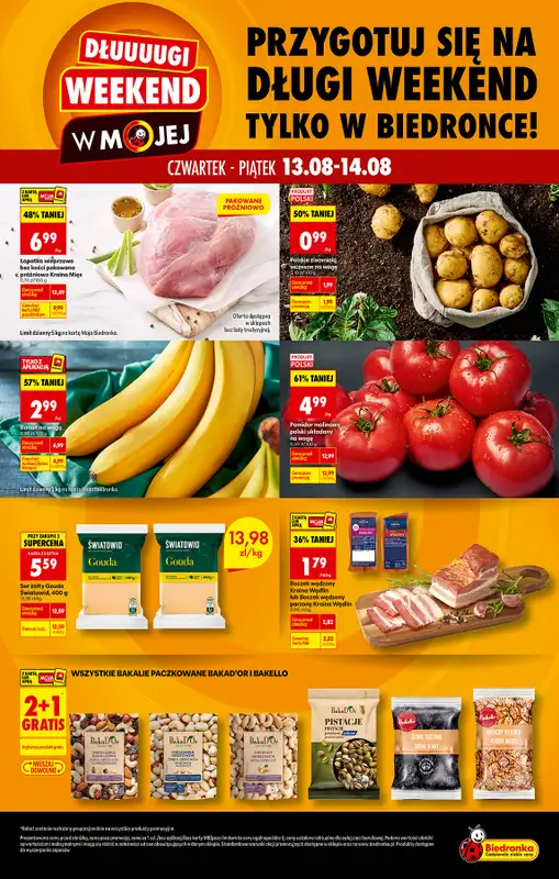 Biedronka - gazetka promocyjna Przygotuj się na długi weekend  