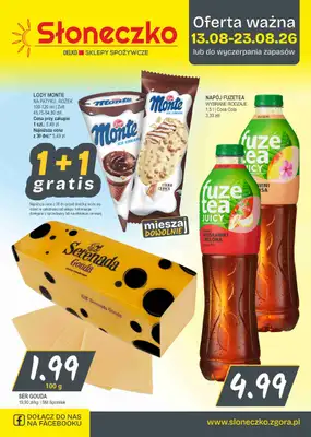 Słoneczko - gazetka promocyjna Gazetka od czwartku 13.08 do niedzieli 23.08