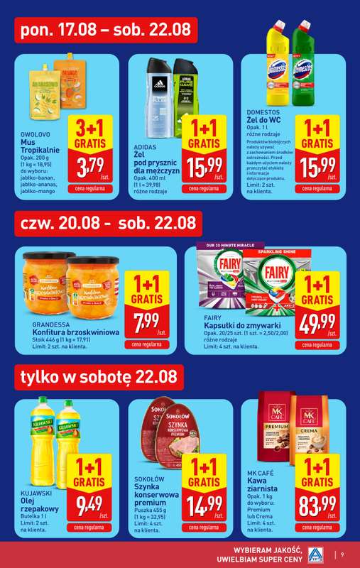 Aldi - gazetka promocyjna Pełny katalog! od poniedziałku 17.08 do soboty 22.08 - strona 9