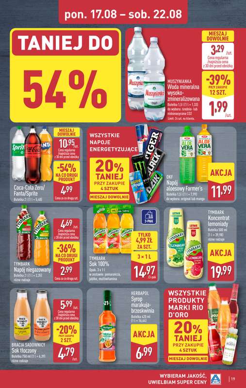 Aldi - gazetka promocyjna Pełny katalog! od poniedziałku 17.08 do soboty 22.08 - strona 19