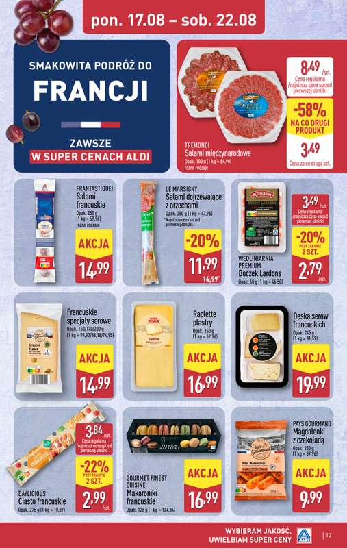 Aldi - gazetka promocyjna Pełny katalog! od poniedziałku 17.08 do soboty 22.08 - strona 13