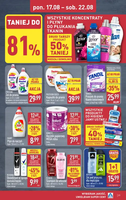 Aldi - gazetka promocyjna Pełny katalog! od poniedziałku 17.08 do soboty 22.08 - strona 21