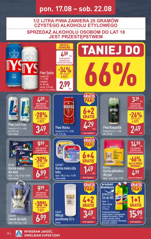 Aldi - gazetka promocyjna Pełny katalog! od poniedziałku 17.08 do soboty 22.08 - strona 20