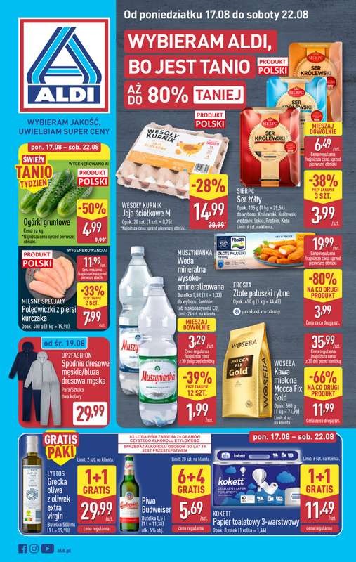 Aldi - gazetka promocyjna Pełny katalog! od poniedziałku 17.08 do soboty 22.08