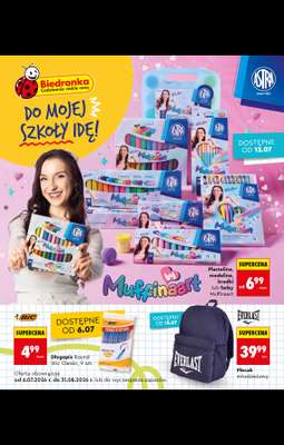 Biedronka - gazetka promocyjna Do Mojej szkoły idę od poniedziałku 06.07 do poniedziałku 31.08