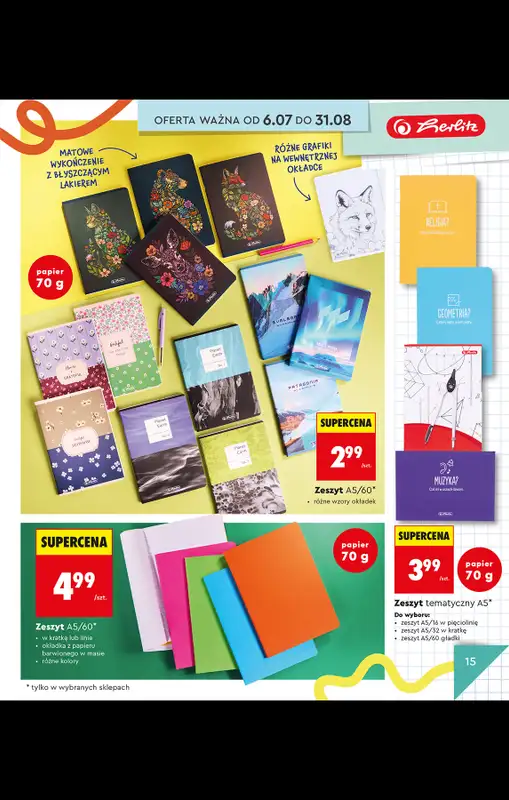 Biedronka - gazetka promocyjna Do Mojej szkoły idę od poniedziałku 06.07 do poniedziałku 31.08 - strona 19