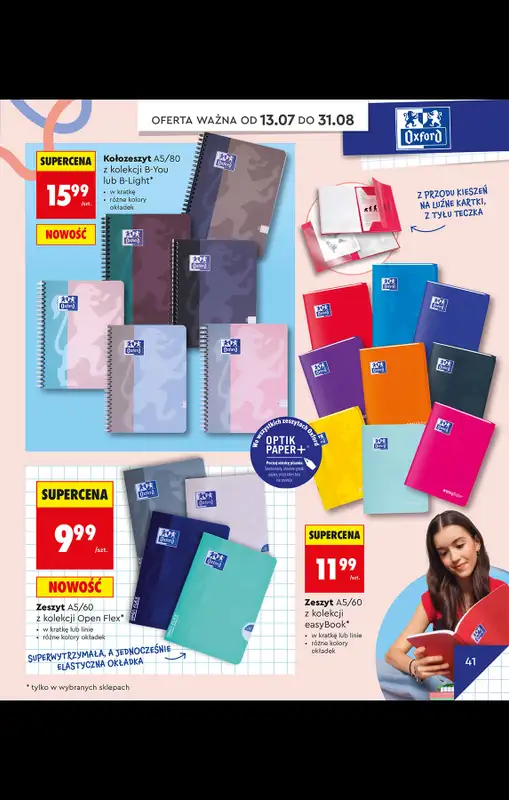 Biedronka - gazetka promocyjna Do Mojej szkoły idę od poniedziałku 06.07 do poniedziałku 31.08 - strona 45