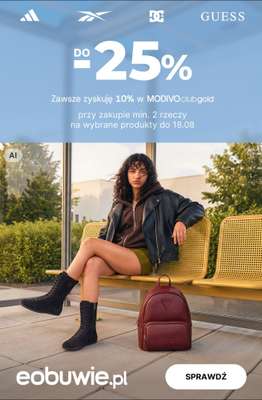 eobuwie.pl - gazetka promocyjna Do -25% przy zakupie min. 2 rzeczy od czwartku 13.08 do wtorku 18.08
