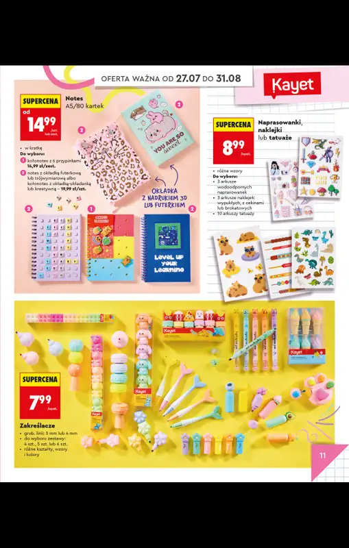 Biedronka - gazetka promocyjna Do Mojej szkoły idę od poniedziałku 20.07 do poniedziałku 31.08 - strona 15