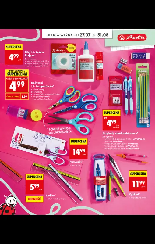 Biedronka - gazetka promocyjna Do Mojej szkoły idę od poniedziałku 20.07 do poniedziałku 31.08 - strona 72