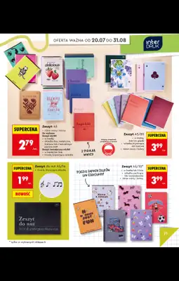 Biedronka - gazetka promocyjna Do Mojej szkoły idę od poniedziałku 20.07 do poniedziałku 31.08 - strona 75