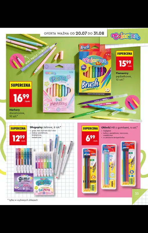 Biedronka - gazetka promocyjna Do Mojej szkoły idę od poniedziałku 20.07 do poniedziałku 31.08 - strona 37