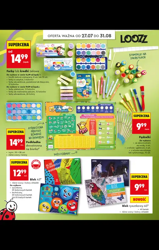 Biedronka - gazetka promocyjna Do Mojej szkoły idę od poniedziałku 20.07 do poniedziałku 31.08 - strona 44