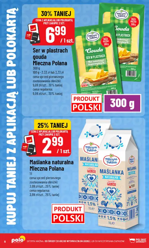 POLOmarket - gazetka promocyjna Kupuj taniej z aplikacją lub polokartą od środy 12.08 do wtorku 18.08 - strona 8