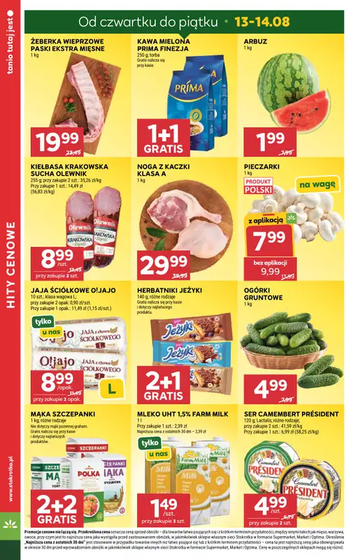 Stokrotka - gazetka promocyjna Gazetka Market od czwartku 13.08 do środy 19.08 - strona 4