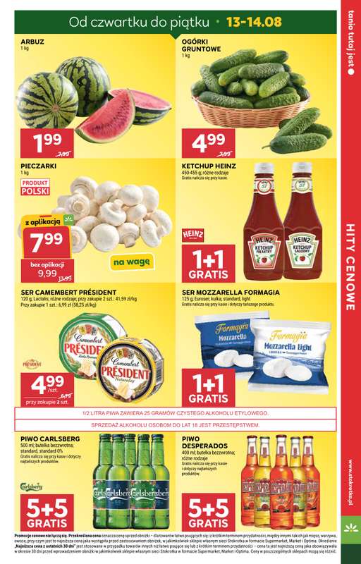 Stokrotka - gazetka promocyjna Gazetka Supermarket od czwartku 13.08 do środy 19.08 - strona 5