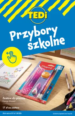 Tedi - gazetka promocyjna Przybory szkolne w supercenach! od czwartku 13.08 do soboty 15.08