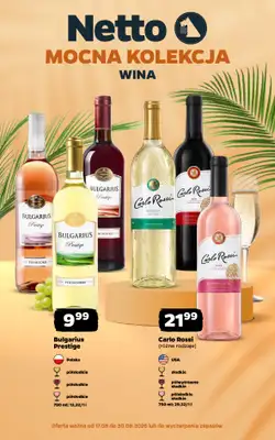 Netto - gazetka promocyjna Mocna Kolekcja - Wina  do niedzieli 30.08