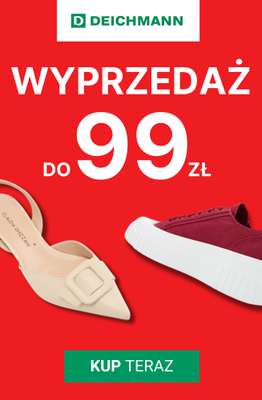 Deichmann - gazetka promocyjna Wyprzedaż do 99 zł od niedzieli 16.08 