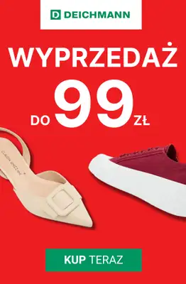 Deichmann - gazetka promocyjna Wyprzedaż do 99 zł od niedzieli 16.08 