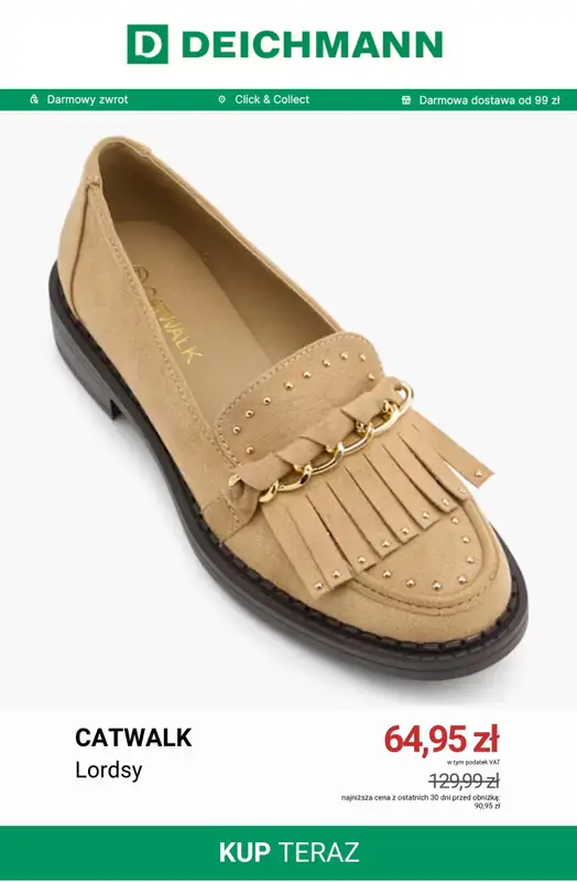 Deichmann - gazetka promocyjna Wyprzedaż do 99 zł od niedzieli 16.08  - strona 5