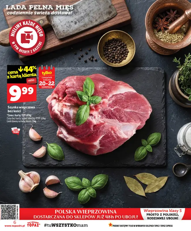 TOPAZ - gazetka promocyjna Gazetka od czwartku 20.08 do środy 26.08 - strona 6