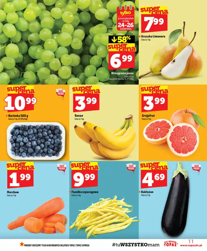 TOPAZ - gazetka promocyjna Gazetka od czwartku 20.08 do środy 26.08 - strona 11