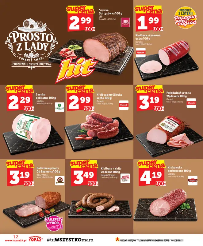 TOPAZ - gazetka promocyjna Gazetka od czwartku 20.08 do środy 26.08 - strona 12