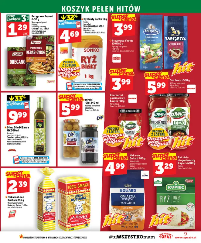 TOPAZ - gazetka promocyjna Gazetka od czwartku 20.08 do środy 26.08 - strona 9
