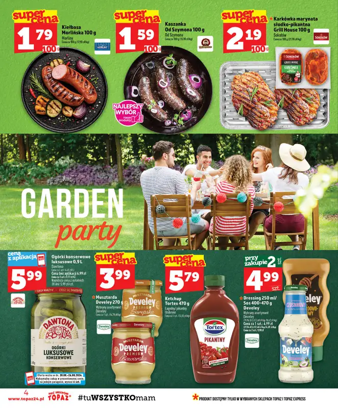 TOPAZ - gazetka promocyjna Gazetka od czwartku 20.08 do środy 26.08 - strona 4