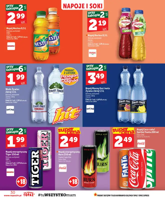 TOPAZ - gazetka promocyjna Gazetka od czwartku 20.08 do środy 26.08 - strona 30
