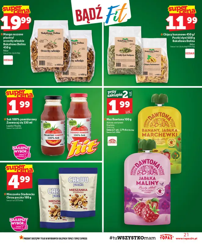 TOPAZ - gazetka promocyjna Gazetka od czwartku 20.08 do środy 26.08 - strona 21